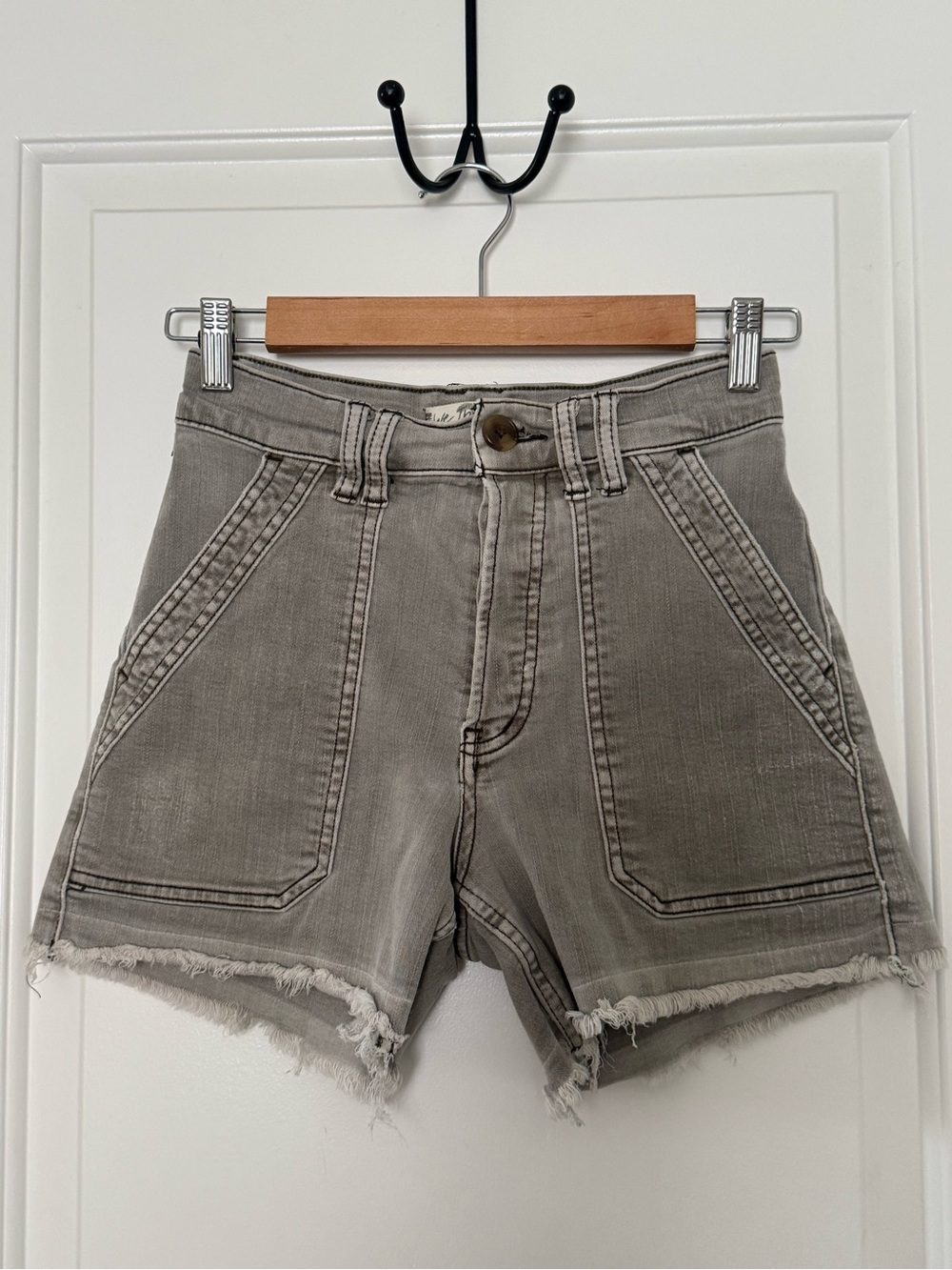 We The Free High-Rise Frayed Hem Jean Shorts